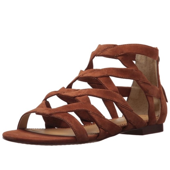 Splendid Barrett Suede Gladiator Sandals, Caramel, 7.5 - Picture 1 of 7